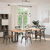 patas mesarpierna de mesa comedor forma t 2 uds acero natural 50x35x72-73cm