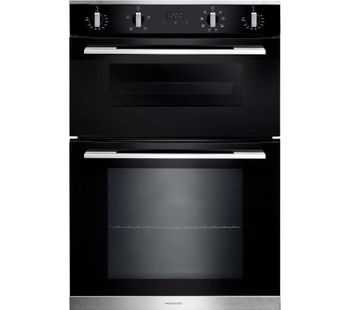 RANGEMASTER RMB9048BL/SS Electric Double Oven - Black & Stainless Steel, Stainless Steel