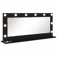 espejo de tocador roble negro 100 x 45 x 18 cm rectangular vidaxl