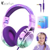 auriculares para ninos con cable para la escuela limitador de volumen de 8594db auriculares de sonido estereo plegables con microfono para ninos y ninas tableta de aprendizaje para pc