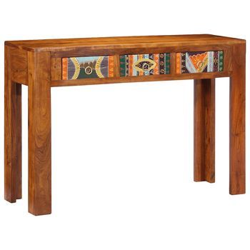 Mesa Consola Madera Maciza De Acacia 110x35x75 Cm Vidaxl