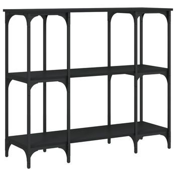 Mesa Consola Madera De Ingeniería Negra 102x35x90 Cm Vidaxl