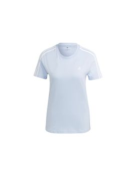 Camiseta adidas 3S T Azul Mujer