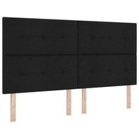 cabecero led con tiras led con cabecera negro 180 cm tela vidaxl