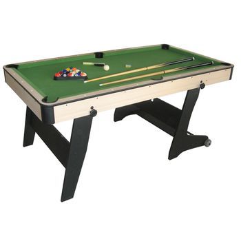 Mesa De Billar Plegable Manhattan - Fácil Montaje - Incluye Todos Los Accesorios Para Poder Jugar - Patas Reforzadas Para Mayor Estabilidad - Ideal Para Jugar Con Amigos - Devessport