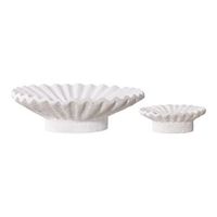 2 candelabros de placa de cemento blanco