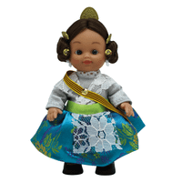 muneca regional valenciana folk artesania original coleccion 15 cmvestido tipico fallera valencia fabricada en espana