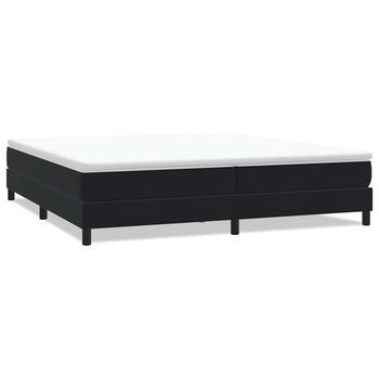 Cama Box Spring Sin Colchón Terciopelo Negro 200x220 Cm Vidaxl