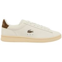 lacoste zapatillas carnaby - off whitedark brown para hombre