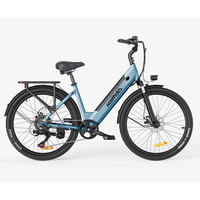 bicicleta electrica hillmiles milecity 1 bateria extraible 36v 13ah autonomia hasta 100 km 26 pulgadas azul