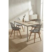 mesa comedor dino 140x75 cm de pvcmelamina 755012075 cm - madera natural