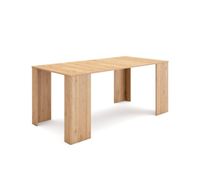 mesa consola extensible mesa comedor plegable 180x90x77cm para 8 comensales comedor y cocina roble