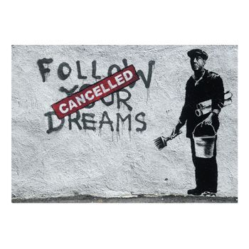 Papel Pintado 3d - Dreams Cancelled (banksy) (300x210 Cm)