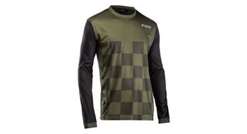 Maillot de manga larga northwave sharp verde negro