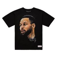 camiseta stephen curry real big face mitchell and ness