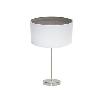 Sobremesa Tatiana 1xe27 Niquel/blanco-madera Gris 63x30x30 Cm
