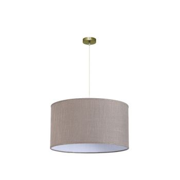 ABRILA Colgante Grande Con Pantalla Modelo Happy Gris 3 Luces