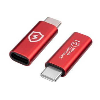 Adaptador USB-C MicroConnect MC-CCADAP-SC Rojo Bloqueo Datos 5V 2,4A Aluminio
