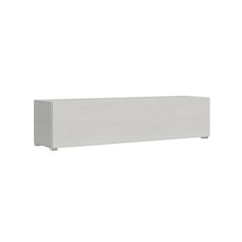 Mueble Tv Abatible Con Paso De Cables L.173,6 H.40 P.39,2 Con Patas Fresno Blanco