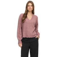 vila jersey zira v-neck knit - nostalgia rose para mujer