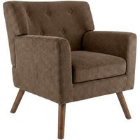 sillon kioni tapizado en pana marron oscuro 74x72x80 cm clp