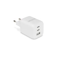 cargador dicota d32054 65w 3 puertos usb-c gan power delivery 30 blanco