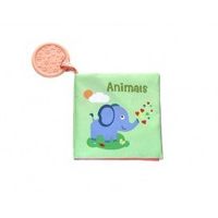 libro educativo de tela con mordedor animals