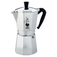 cafetera italiana bialetti moka express 055l aluminio 9 tazas mango de madera