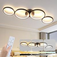 lampara de techo led moderna con control remoto - diseno elegante de 4 llamas zmh