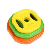 ozio fitness discos pump 28 mm musculacion fitness hierro recubrimiento de goma 125 kg   25 kg  5 kg
