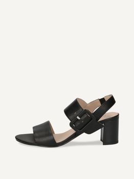 CAPRICE Heeled sandal, black, made of Leather with Block heel, Size 41