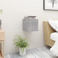 mesitas de noche 2 unidades gris hormigon 305x30x30cm