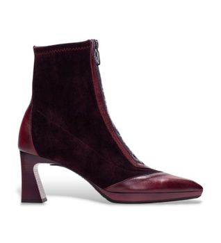 Hispanitas para mujer. HI254186 Botines de Piel Atlanta Soho burdeos (38), 3 a 5cm, Cremallera, Casual