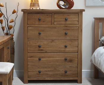 Bramley Oak 2 Over 4 Drawer Chest