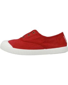 de VICTORIA ZAPATILLA PUNTERA GOMA LONA ROJA ROJO
