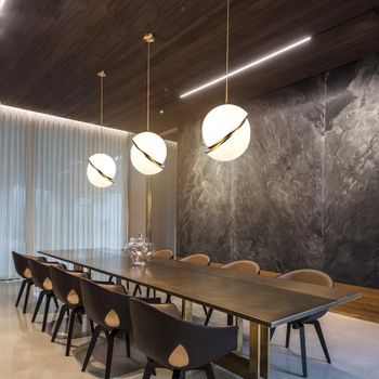 Lámpara colgante de bola de burbuja blanca, luz LED nórdica moderna, luces colgantes de oro para cocina, sala de estar, restaurante y dormitorio Lámpara colgante nórdica E27 para comedor, sala de