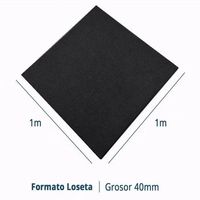 loseta de caucho negra 1x1mx40mm densidad premiumresistente uso deportivo pavimentos arquiservi