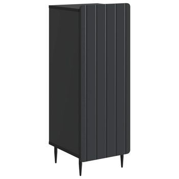 Aparador Negro 34,5 X 33 X 92 Cm Madera De Ingeniería Vidaxl