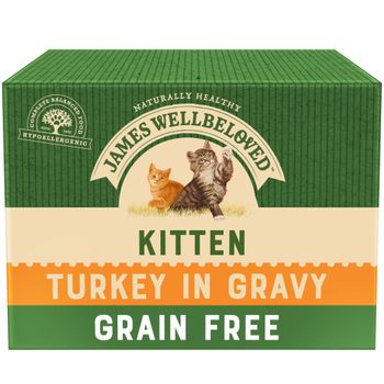 James Wellbeloved Kitten Pouches - Turkey - Saver Pack: 48 x 85g