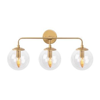 Lámpara De Pared Horn-12206 Oro Metal Vidrio 56x21x27 Cm