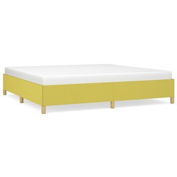Cama Matrimonial | Cama Para Adultos | Estructura De Cama De Tela Verde 200x200 Cm