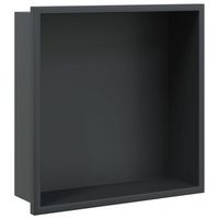 hornacina ducha acero inoxidable negro mate 32x32x9 cm vidaxl