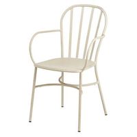sillon vintage blanco retro de aluminio para jardin y exterior romero garden