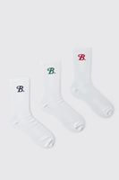 pack de 3 pares de calcetines de jacquard multicolor multi