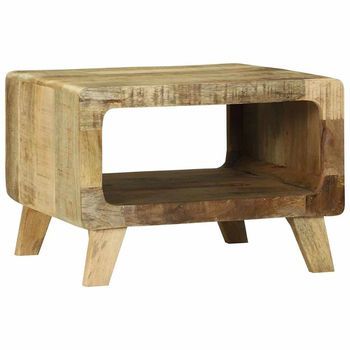 Mesa De Café Marrón 50 X 50 X 35 Cm Madera De Mango Maciza Vidaxl