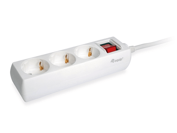 REGLETA EQUIP CON 3 TOMAS CABLE DE RED DE 1.5 METROS Y BOTON DE APAGADO ENCENDIDO