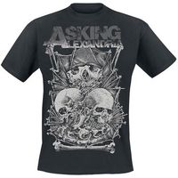 asking alexandria tops y camisetas skull stack para mujer