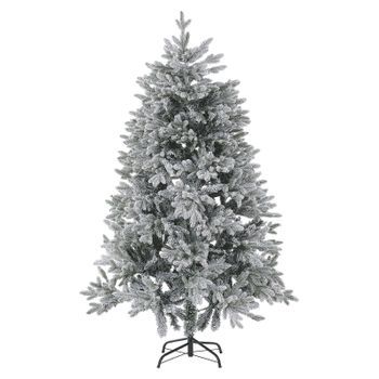Árbol De Navidad Artificial Base De Metal De Pvc Blanco 180 Cm Estilo Escandinavo Efecto Nieve Foraker