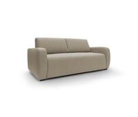 duna sofa cama convertible con colchon de 20 cm de tela suave flameada e impermeable 195 cm mat 140x197 marron