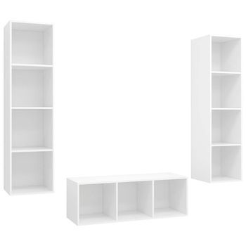 Juego De Muebles De Salón 3 Piezas Madera De Ingeniería Blanco Vidaxl